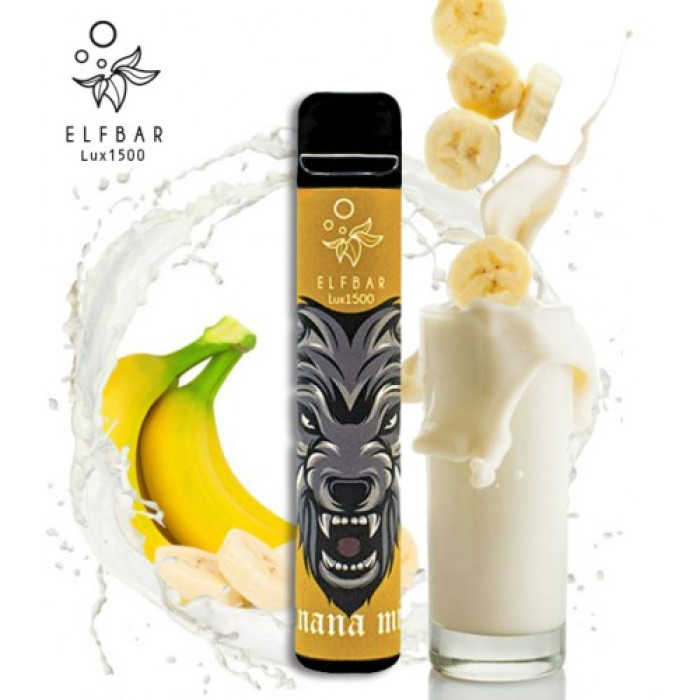 Одноразова електронна сигарета Elf Bar (Ельф Бар) Lux Banana Milk (Банан Молоко) - 1500 тяг