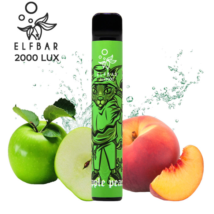 Disposable electronic cigarette Elf Bar Lux Apple Peach - 2000 puffs