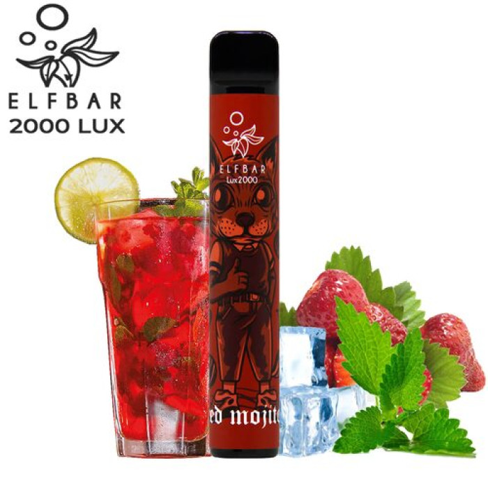 Одноразова електронна сигарета Elf Bar Lux (Ельф Бар) Red Mojito (Червоний мохіто) - 2000 тяг
