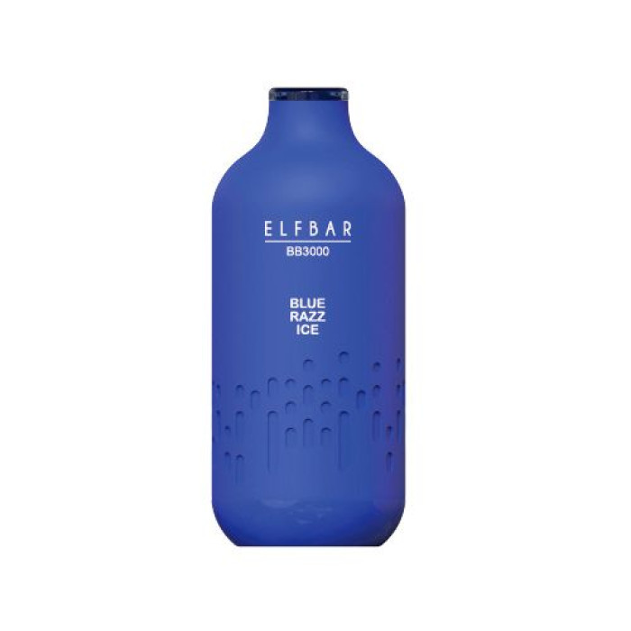 Одноразова електронна сигарета Elf Bar (Ельф Бар) Блю Разз Лід (Blue Razz Ice) - BB3000 тяг