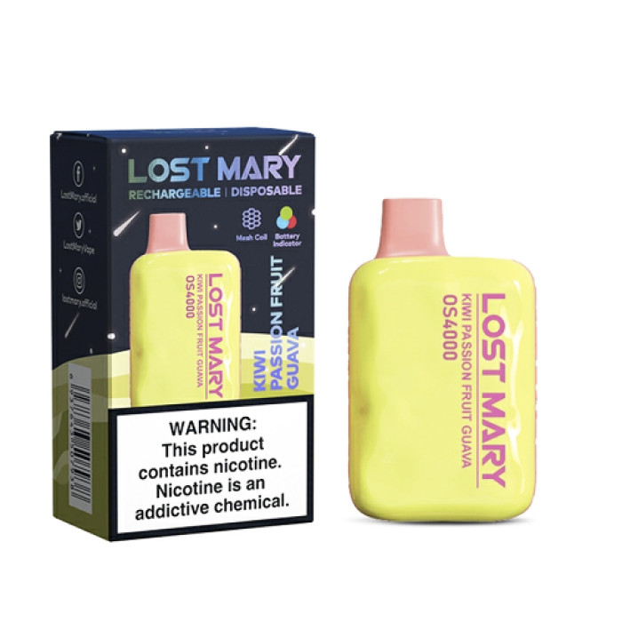 Disposable electronic cigarette Lost Mary OS4000 Kiwi Passion Fruit Guava - 4000 puffs